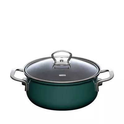 Garnek emaliowany 2 l morska zieleń RIESS