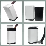 KELA-Kosz na śmieci 30 l biały Davino - 6