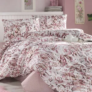 Pościel bawełniana TAVRA PINK/160x200 COTTONLOVE EXCLUSIVE (promocja)