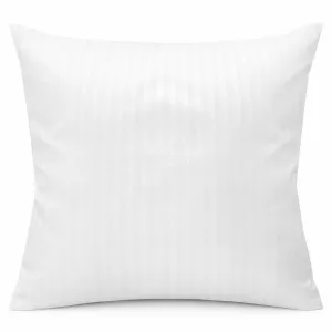 Poszewka hotelowa polibawełna PC-52/48 adamaszek pasy 4mm biała/40x40