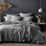 Poszewka satyna bawełna popiel 024/50x70 - 3