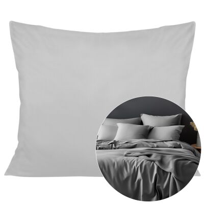 Poszewka satyna bawełna popiel 024/50x70
