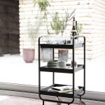 Stolik na kółkach metalowy czarny House Doctor - 3