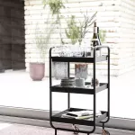 Stolik na kółkach metalowy czarny House Doctor - 3