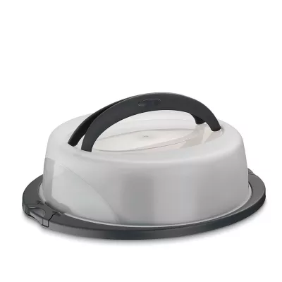 KELA-Pojemnik okrągły na ciasto 32cm PP szary Deli