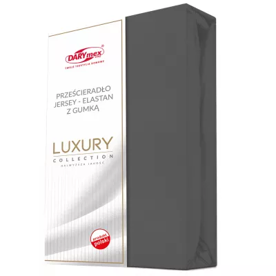 Prześcieradło jersey elastan z gumką 52 CIEMNY SZARY/180x200x30