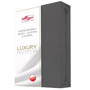 Prześcieradło jersey elastan z gumką 52 CIEMNY SZARY/180x200x30