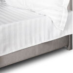 Prześcieradło satyna bambusowo-bawełniana STRIPE WHITE/160x240 - 3