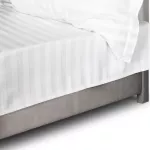 Prześcieradło satyna bambusowo-bawełniana STRIPE WHITE/160x240 - 3