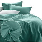 Pościel satyna bawełniana CIEMNY TURKUS 042/160x200 - 2