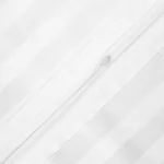 Pościel satyna bambusowo-bawełniana (P) STRIPE WHITE/180x200 +2x70x80 z listwą +4x40x40 BAMBOO - 4