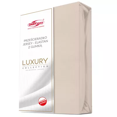Prześcieradło jersey elastan z gumką 27 BEŻ/180x200x30