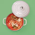 KELA-Naczynie żeliwne 4,6 l okrągłe jasnoszare Cal - 5