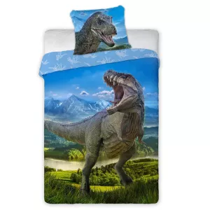 Pościel bawełna 140x200+1p70x90 Tyranozaur 001