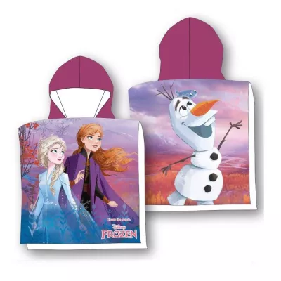 Ręcznik bawełniany ponczo 55x110 Kraina Lodu 024