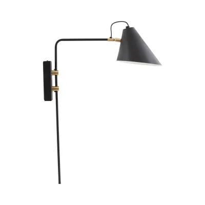 Lampa/kinkiet czarna Club Black House Doctor