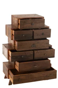 Unikalna komoda drewniana z 8 szufladami J-Line
