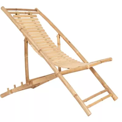 Leżak bambusowy w kolorze naturalnym Ib Laursen
