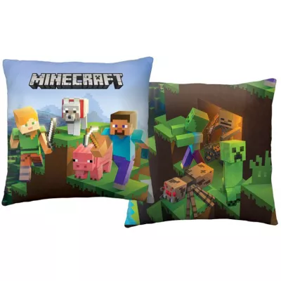 Poduszka poliester 40x40 Minecraft świat
