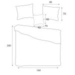 Pościel satyna bambusowo-bawełniana (P) STRIPE BEIGE/160x200 +2x70x80 z listwą +4x40x40 BAMBOO - 11