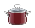 Zestaw garnków emaliowanych bordowy 5-częściowy Riess Rosso – Premium, na indukcję, ekologiczne, zdrowe gotowanie - 4