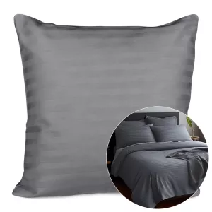 Poszewka satyna bawełna CIZGILI ANTHRACITE/40x40.