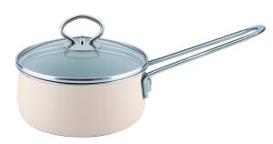 Rondel ceramiczny z pokrywką 1l kremowy Riess Avorio seria Premium