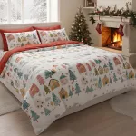 Pościel bawełniana 140x200 + 70x90 świąteczna wzór 080 - 5
