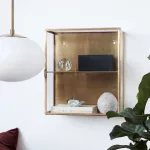 Regał wiszący metalowy przeszklony niski House Doctor - 2