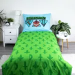 Pościel bawełna 140x200+70x90 Minecraft jasy niebieski - 3