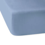 Prześcieradło satyna bawełniana z gumką niebieski 009/160x200 - 4