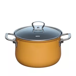 Wysoki Garnek emaliowany pomarańczowy 3,5 l 20 cm Riess ORANGE