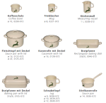 Brytfanna emaliowana Riess Country z zielonym jelonkiem 33x20 cm - 3