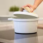 Durszlak emaliowany Aromapots oberżyna 20 cm Riess - 3