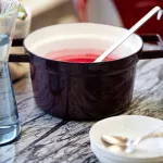 Durszlak emaliowany Aromapots oberżyna 20 cm Riess - 5