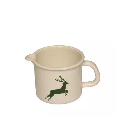 Kubek emaliowany z dzióbkiem biały z jelonkiem 9 cm 0,5l  Riess