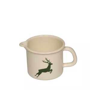Kubek emaliowany z dzióbkiem biały z jelonkiem 9 cm 0,5l  Riess
