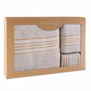Ręcznik D Bawełna 100% Tiwano Jasny Popiel (P) 30x50+50x90+70x140 kpl.