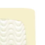 Prześcieradło satyna bawełniana z gumką krem 155/160x200 - 3