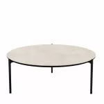 Savoye Coffee Table 90 cm Diam. Ceramic Beige - 2