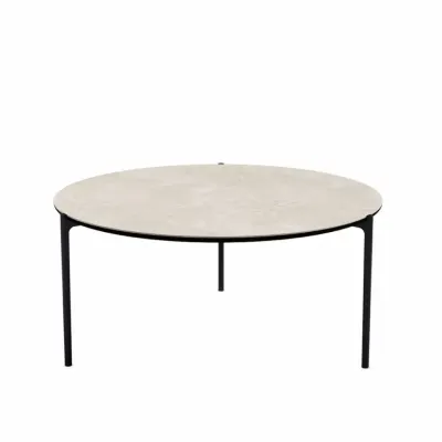 Savoye Coffee Table 90 cm Diam. Ceramic Beige