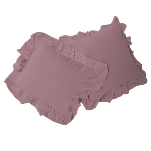 Poszewka bawełniana komplet PALE MAUVE/2x40x40 STONEWASHED