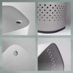 KELA-Kosz na praniez  siedziskiem 60l.szary Malaga - 2