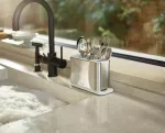 JJ-Ociekacz na sztućce  Surface jasny kamień/stal - 10