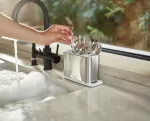 JJ-Ociekacz na sztućce  Surface jasny kamień/stal - 12