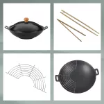 KELA-Zestaw wok żeliwny 36cm +akcesoria 5el. Asia - 2