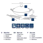 KELA-Zestaw wok żeliwny 36cm +akcesoria 5el. Asia - 5