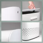 KELA-Kosz na pranie z siedziskiem 60l.biały Malaga - 3