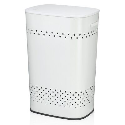 KELA-Kosz na pranie z siedziskiem 60l.biały Malaga