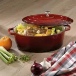 KELA-Brytfanna żeliwna +pokr.9,3 l czerwona Calido - 2